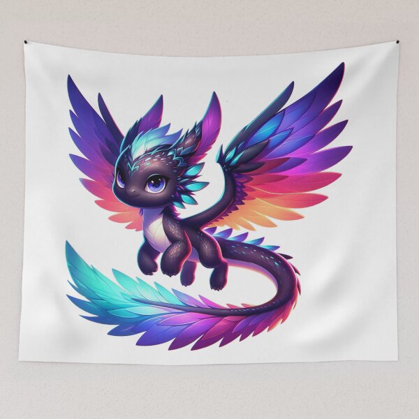Item preview, Cute Black Chibi Dragon designed and sold by CHIBI_POPZ.