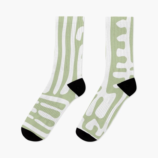 Item preview, Iconic Traditional Nordic Folk Floral Pattern in Sage Green designed and sold by Deutschic.