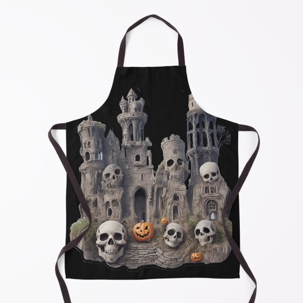 Item preview, multiple terrifying skulls in living stone castle halloween horror inspired fashion designed and sold by Carlos Gudino.