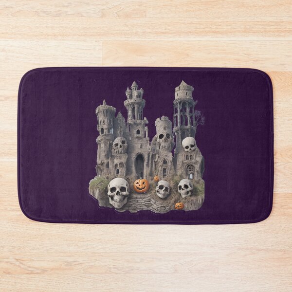 Item preview, multiple terrifying skulls in living stone castle halloween horror inspired fashion designed and sold by Carlos Gudino.