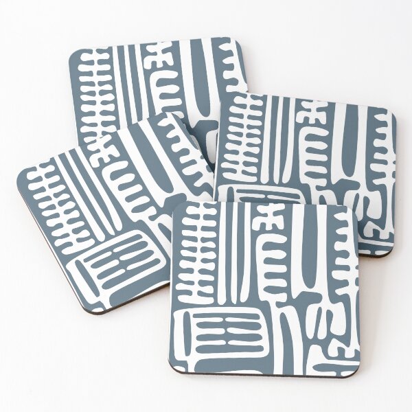 Item preview, Iconic Traditional Nordic Folk Floral Pattern in White and Blue designed and sold by Deutschic.