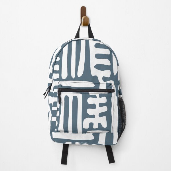 Item preview, Iconic Traditional Nordic Folk Floral Pattern in White and Blue designed and sold by Deutschic.
