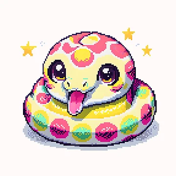 Artwork thumbnail, Cute Pixel Python by Jackson-Will