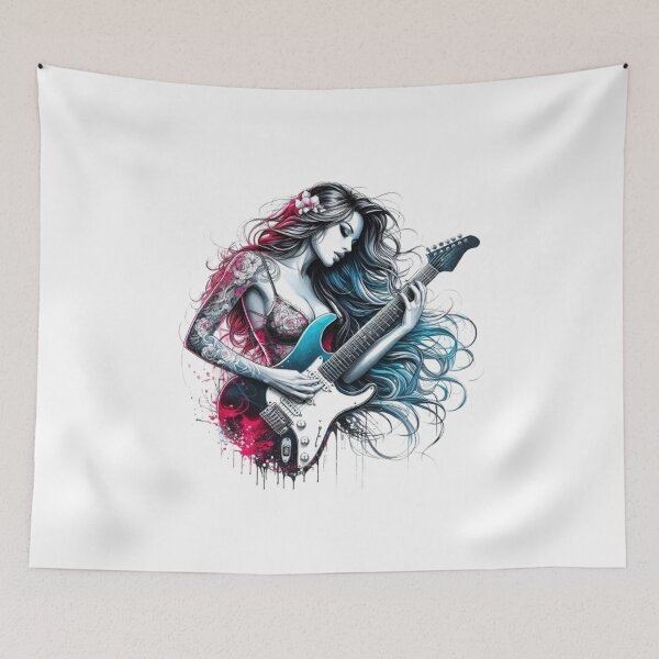 Item preview,  “Electric Harmonies: The Guitarist and his Bewitching Riffs” designed and sold by CHRIST5000.