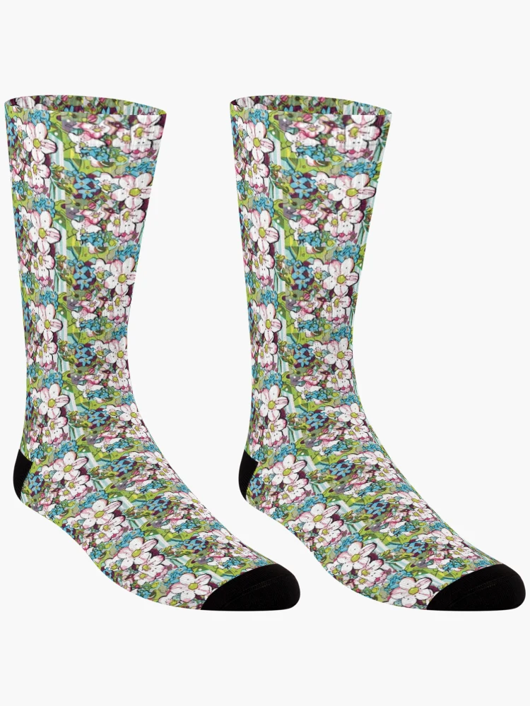 Thumbnail 3 of 5, Socks, Spring Flowers designed and sold by Rickybrook.
