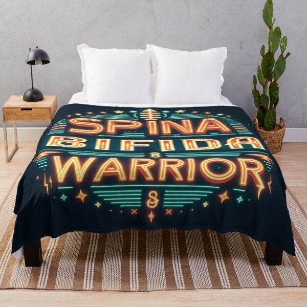 Item preview, Spina Bifida Warrior, typography, retro designed and sold by maxmaj.