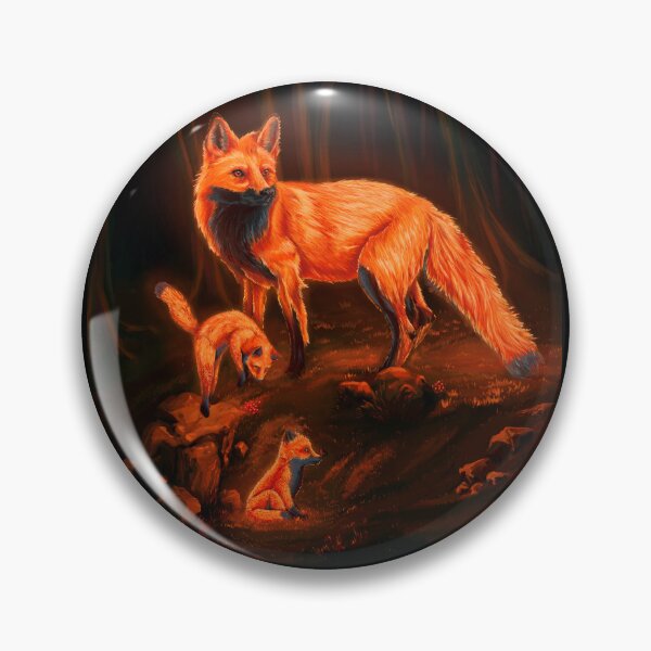 Item preview, zorro bioluminiscente rojo designed and sold by StereBulle.