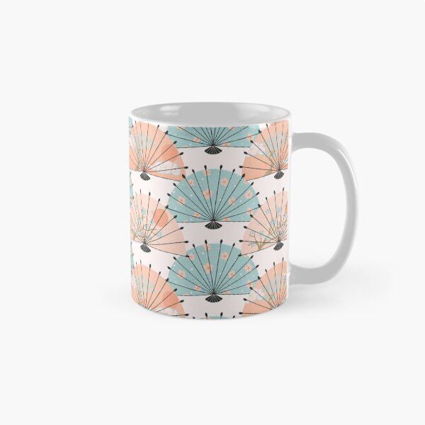 Item preview, Japanese fans - peach fuzz and blue designed and sold by Home Cyn Home.