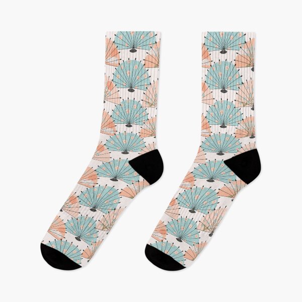 Item preview, Japanese fans - peach fuzz and blue designed and sold by Home Cyn Home.