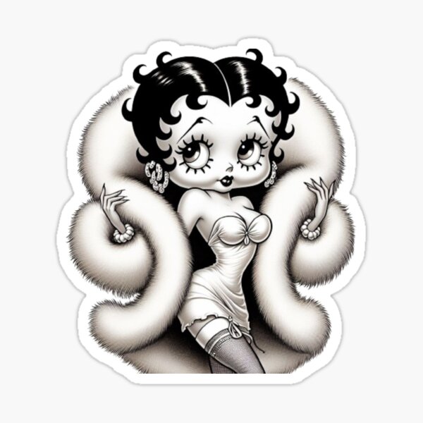 Item preview, Classic Betty Boop in Monochrome designed and sold by LyssasMindArt.