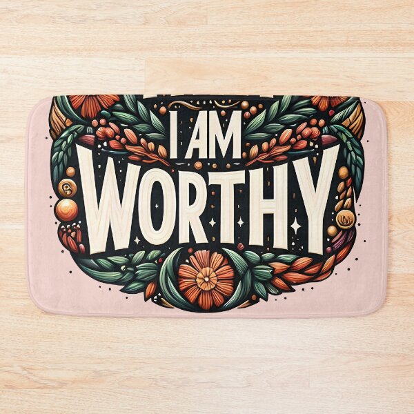 Item preview, I am Worthy, typography designed and sold by maxmaj.