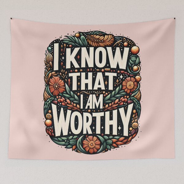Item preview, I am Worthy, typography designed and sold by maxmaj.