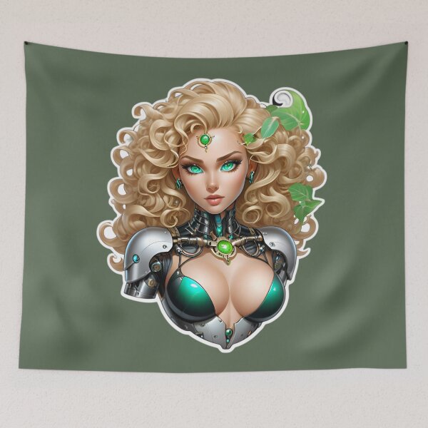 Item preview, Cute Sexy Blonde Anime Cyborg Girl designed and sold by TheArtOfPat.
