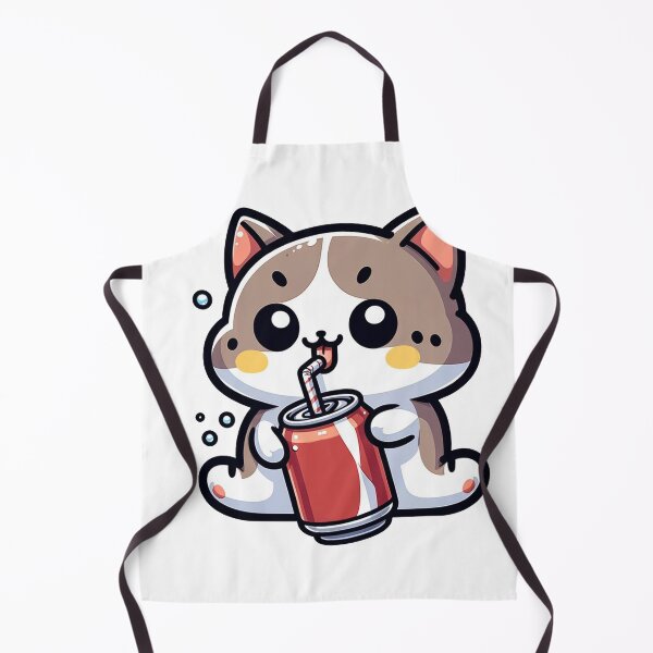 Item preview, cute cat drinking soda designed and sold by FerdiEverywhere.