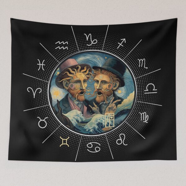 Item preview, ZODIAC Gemini - Astrological GEMINI - GEMINI - ZODIAC sign - Van Gogh style - 15 designed and sold by ArtProjectShop.