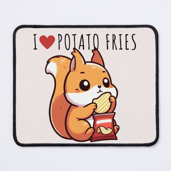 Item preview, Potato Fries Lover Squirrel designed and sold by LemuellTrends.