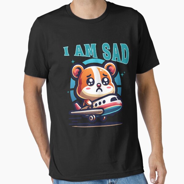 Item preview, Adorable Sad Hamster with Airplane Illustration designed and sold by IdeasDream.
