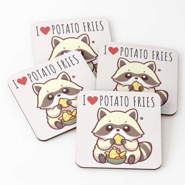 Item preview, Potato Fries Lover Raccoon designed and sold by LemuellTrends.