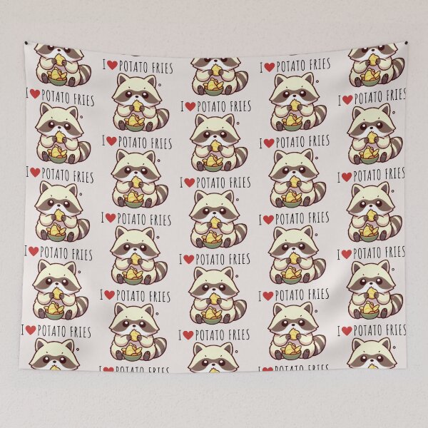 Item preview, Potato Fries Lover Raccoon designed and sold by LemuellTrends.