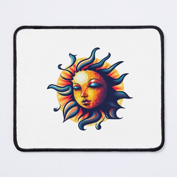 Item preview, Harmony in Celestial Duality: The Blended Auras of Sun and Moon designed and sold by jgvisualarts.