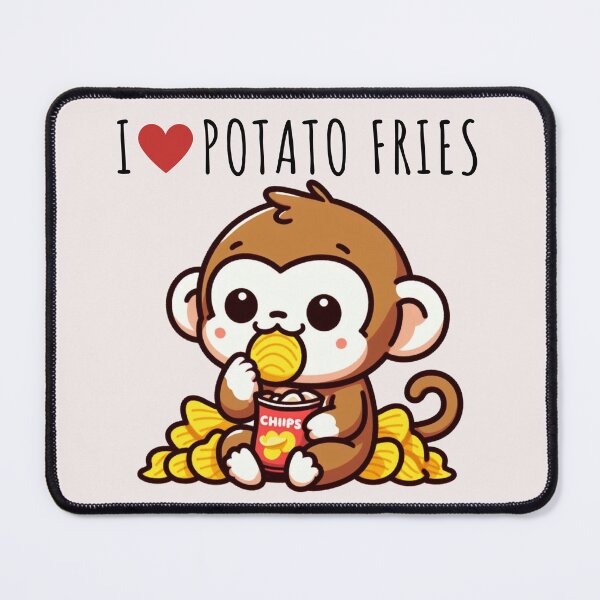 Item preview, Potato Fries Lover Monkey designed and sold by LemuellTrends.