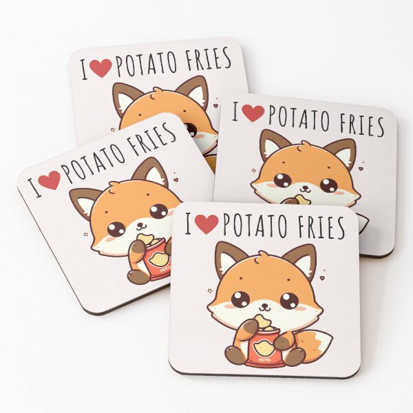 Item preview, Potato Fries Lover Fox designed and sold by LemuellTrends.
