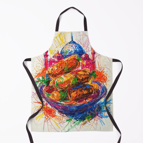Item preview, Abstract Turkish Artwork - the Blue Mosque & Kebabs and Baklava designed and sold by feether-store.