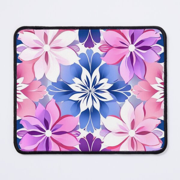 Item preview, Dianthus blue and pink flower pattern designed and sold by JangmiHorang.