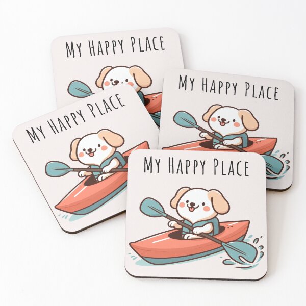 Item preview, Canoeing Is My Happy Place Dog designed and sold by LemuellTrends.
