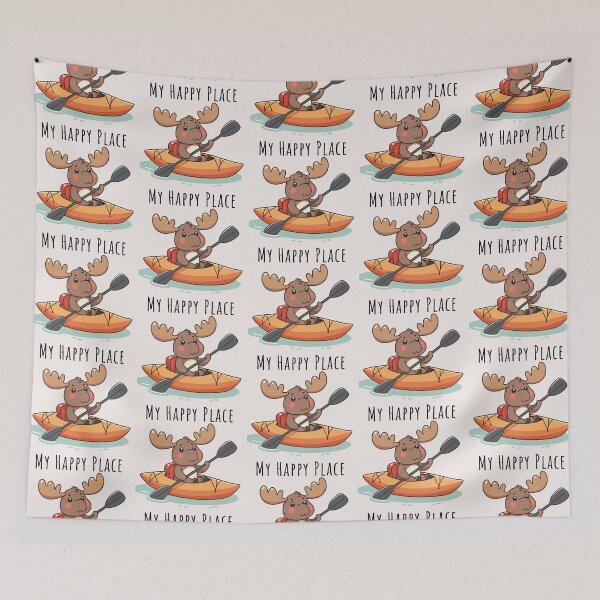 Item preview, Canoeing Is My Happy Place Moose designed and sold by LemuellTrends.