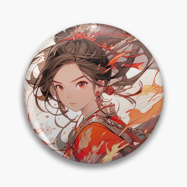 Item preview, Fantasy Fire Red Dragon Anime Girl designed and sold by bubblegoth.
