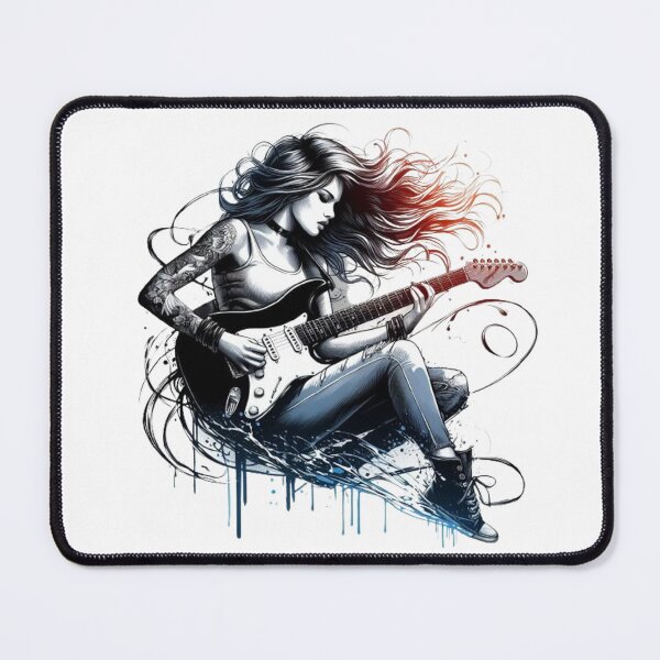 Item preview, “Electric Harmonies: The Guitarist and his Bewitching Riffs” designed and sold by CHRIST5000.
