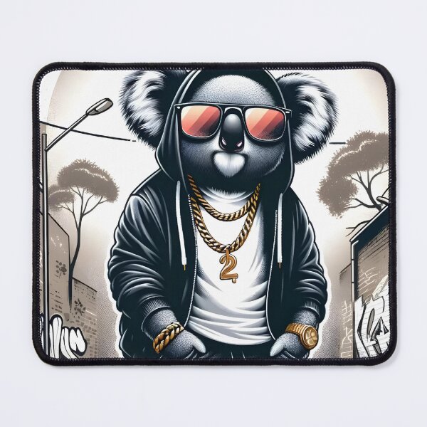 Item preview, Urban Jungle Swagger: Hip-Hop Koala in Streetwear with Graffiti Background designed and sold by WarFX Designs.