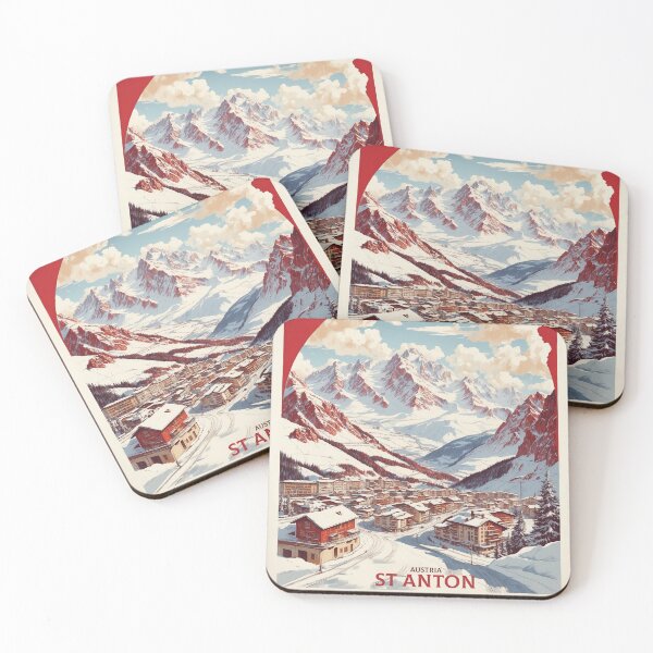 Item preview, Sankt Anton am Arlberg Austria Vintage Travel Tourism Poster  designed and sold by TravelersGems.