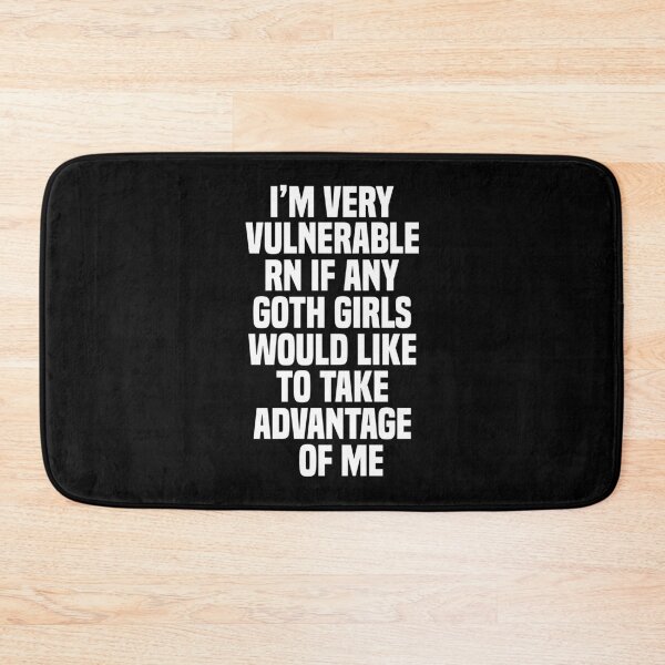 Item preview, I'm Very Vulnerable Rn, Funny Goth Girls Humor Quote designed and sold by Dapper-Art.