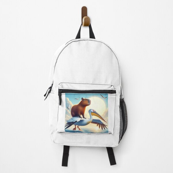 Item preview, Capy and Pelican-Blue Sky1 designed and sold by Capybara Art Lover.
