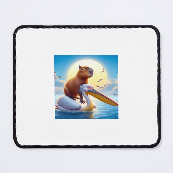 Item preview, Capy and Pelican-Blue Sky2 designed and sold by Capybara Art Lover.