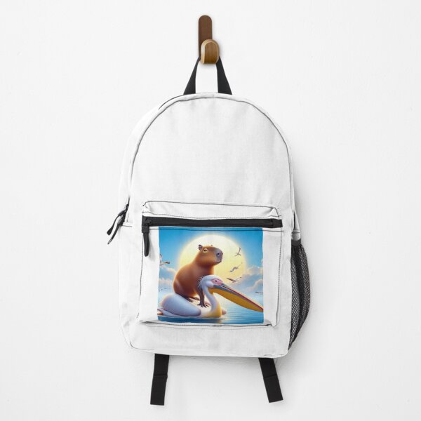 Item preview, Capy and Pelican-Blue Sky2 designed and sold by Capybara Art Lover.