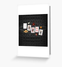 Crocodile Leather Skin Quinte Flush Greeting Card