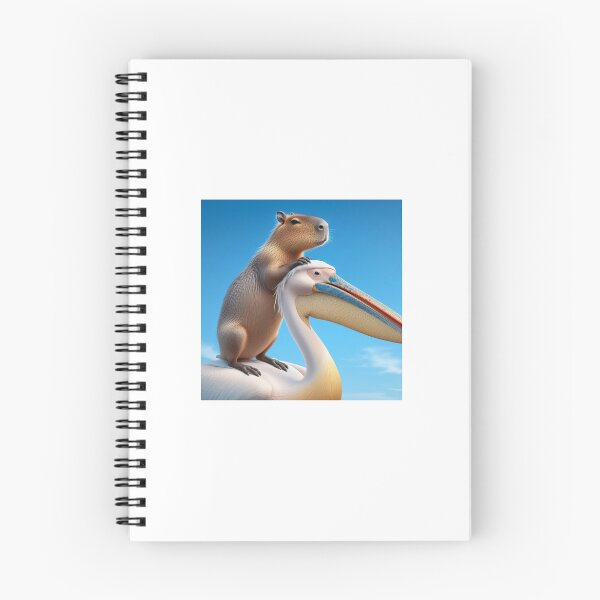 Item preview, Capy and Pelican-Blue Sky5 designed and sold by Capybara Art Lover.