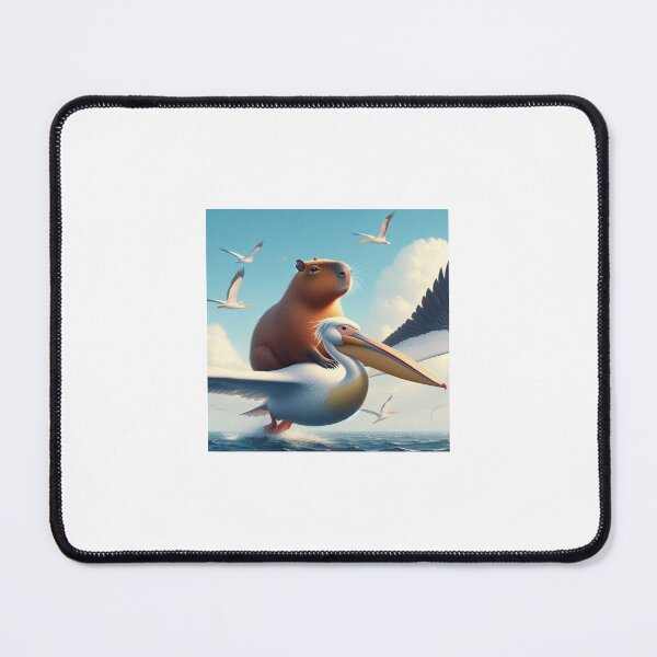 Item preview, Capy and Pelican-Blue Sky6 designed and sold by Capybara Art Lover.