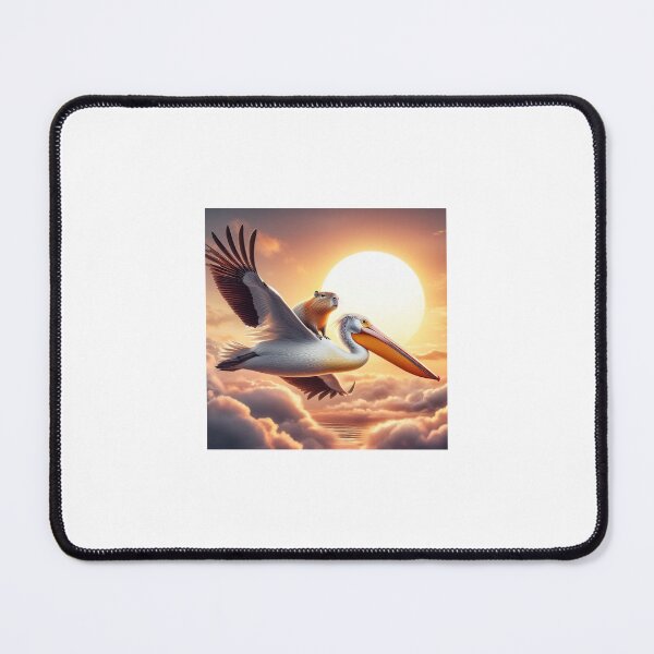 Item preview, Capy and Pelican-Rising Sun2 designed and sold by Capybara Art Lover.