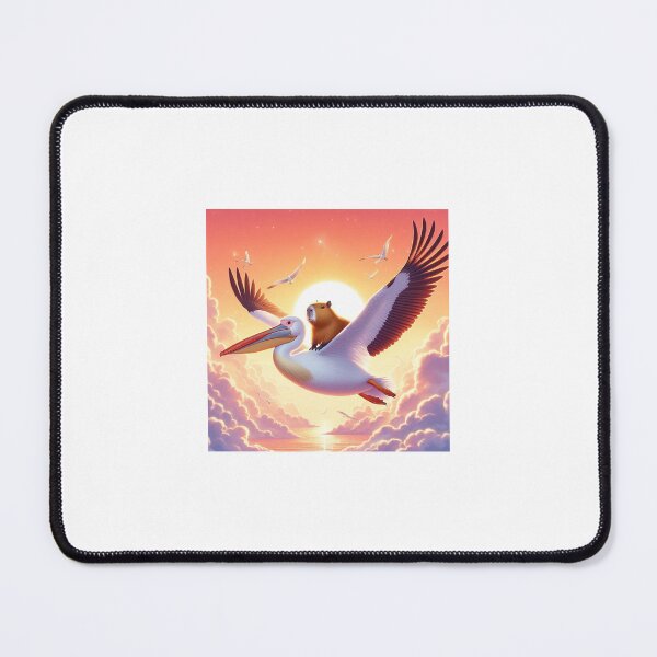 Item preview, Capy and Pelican-Rising Sun3 designed and sold by Capybara Art Lover.