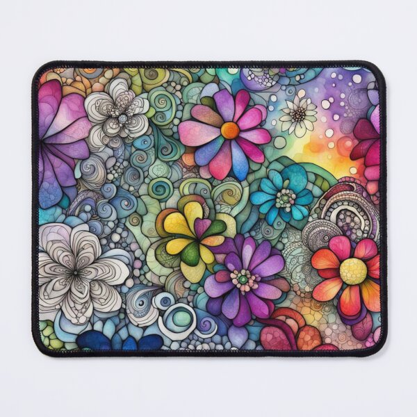 Artikelvorschau, Zentangle-Blumen entworfen und verkauft von A-Wood-.