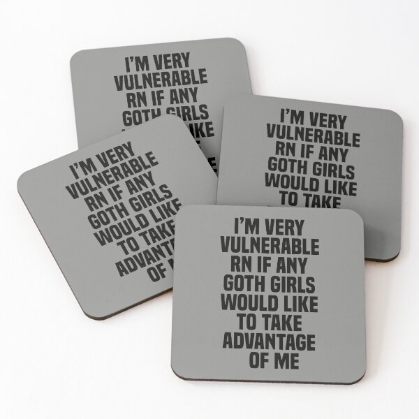 Item preview, I'm Very Vulnerable Rn, Funny Goth Girls Humor Quote designed and sold by Dapper-Art.
