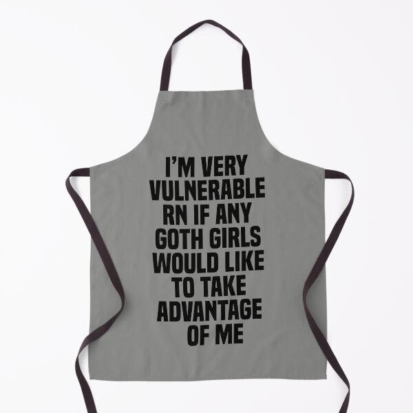 Item preview, I'm Very Vulnerable Rn, Funny Goth Girls Humor Quote designed and sold by Dapper-Art.