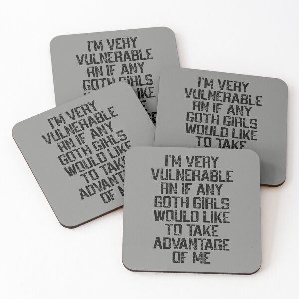 Item preview, I'm Very Vulnerable Rn, Funny Goth Girls Humor Quote designed and sold by Dapper-Art.