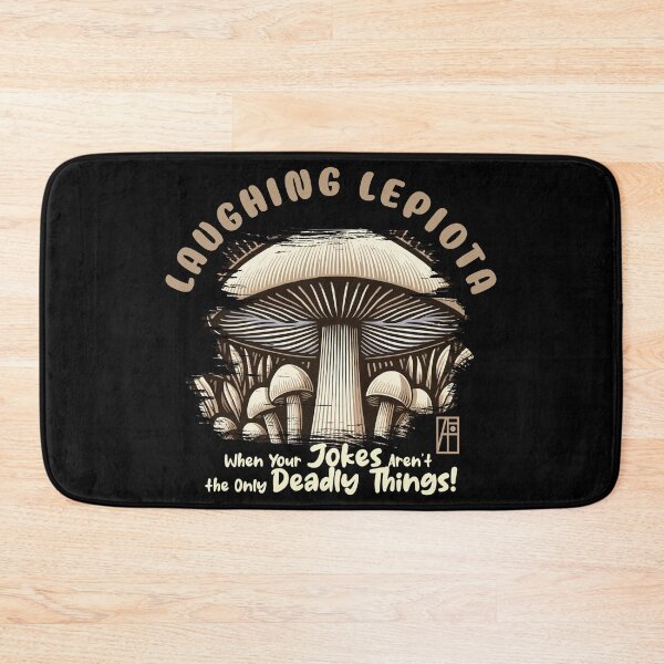 Item preview, MUSHROOMS - Laughing Lepiota: When Your Jokes Aren't the Only Deadly Things! - Mushroom Forager -Toadstool designed and sold by ArtProjectShop.