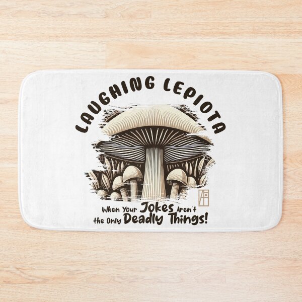 Item preview, MUSHROOMS - Laughing Lepiota: When Your Jokes Aren't the Only Deadly Things! - Mushroom Hunter -Toadstool designed and sold by ArtProjectShop.