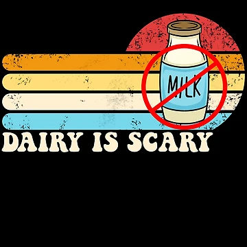 Imagen de la obra Dairy Is Scary Lactose Free Retro Lactose Intolerant Gear de DynamicDesign